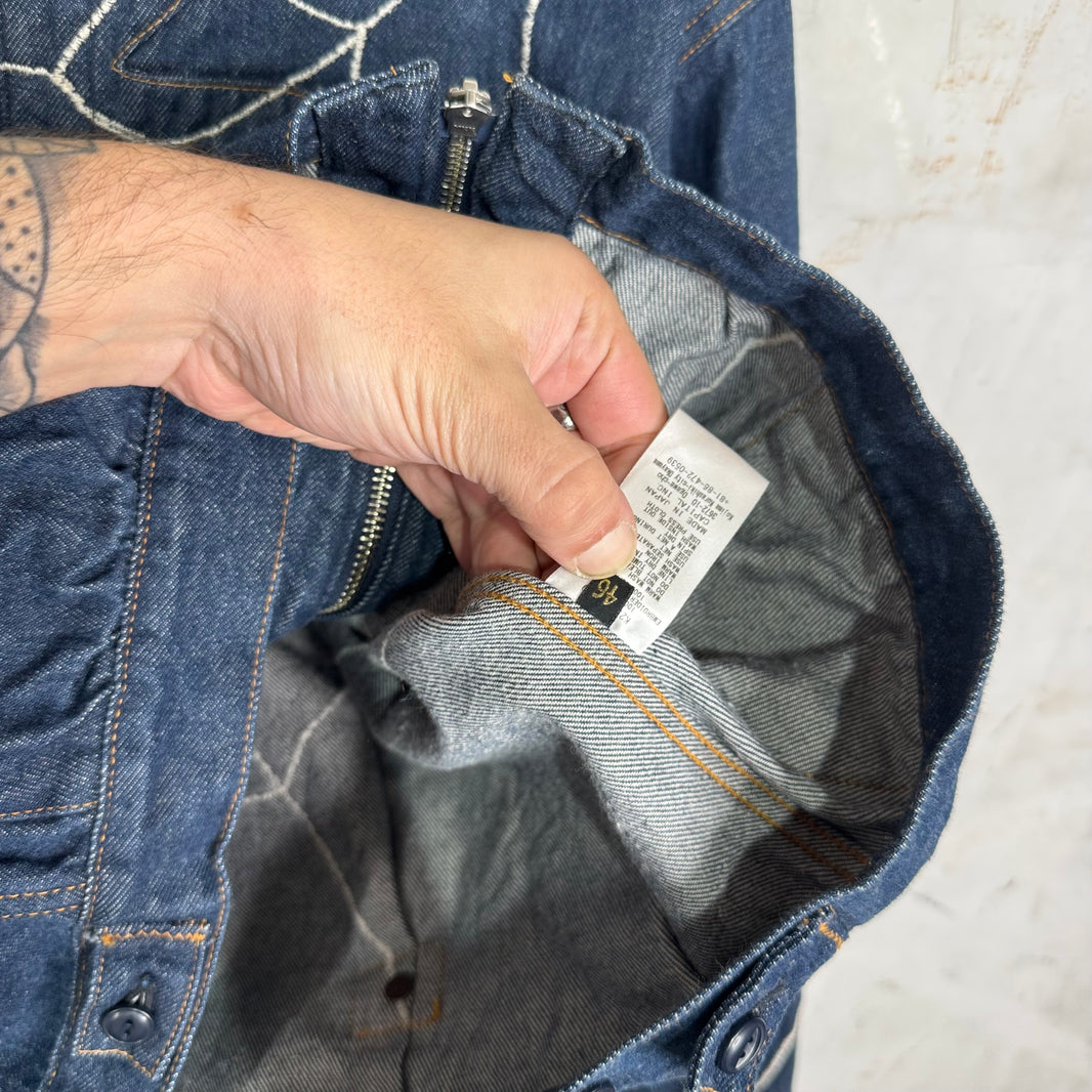 Kapital Spiderweb Zip Denim Jacket