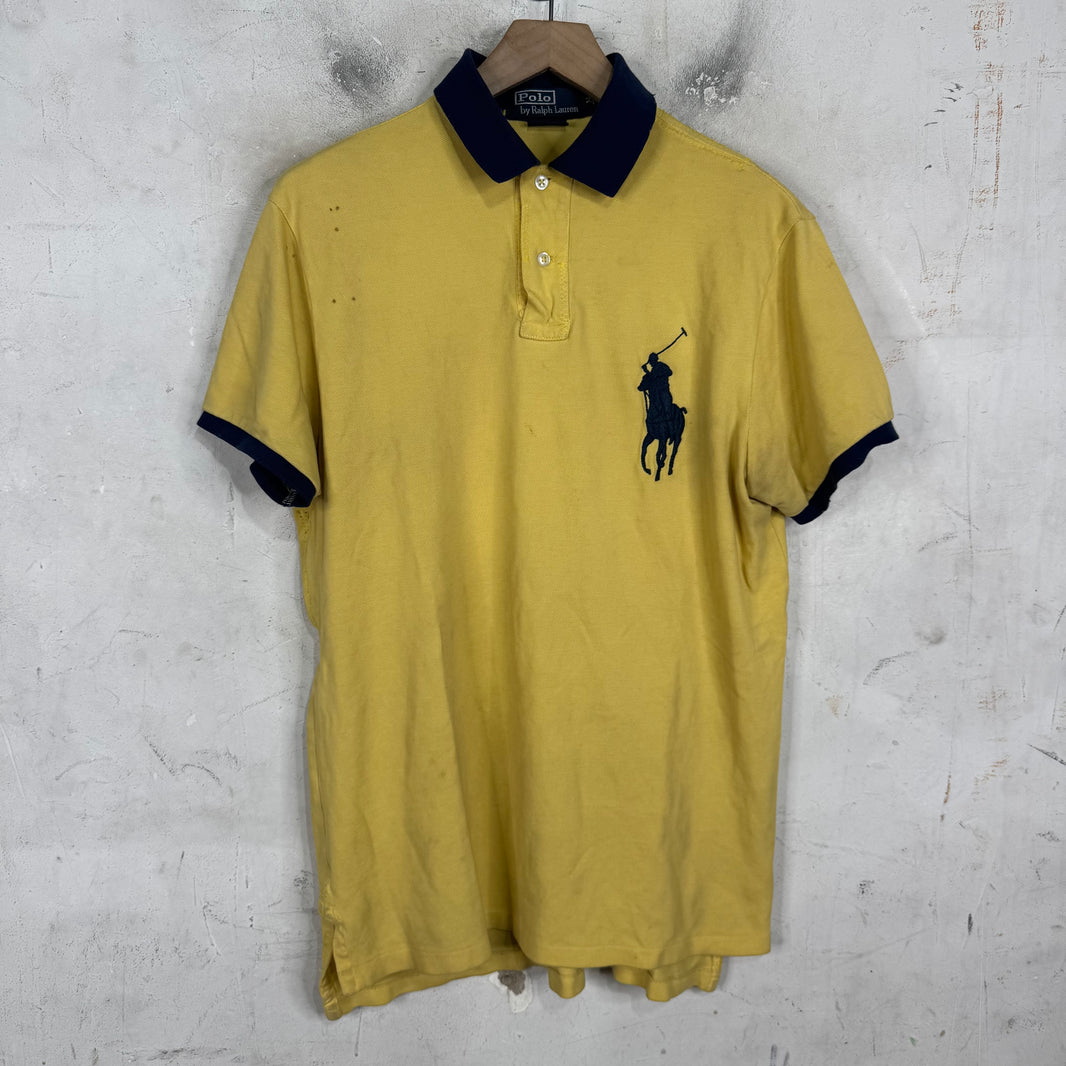 Ralph Lauren Pale Yellow/Navy Big Pony Polo