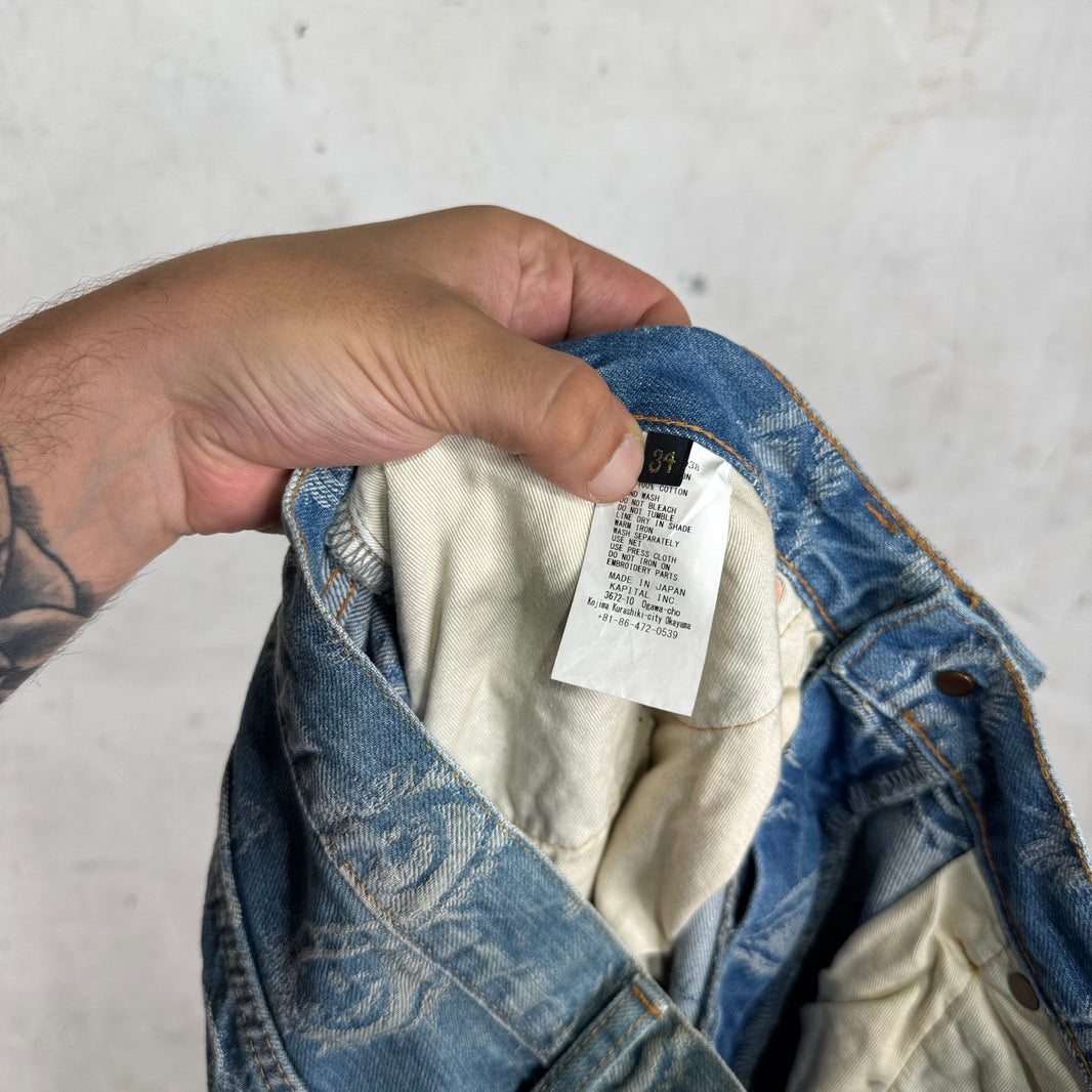 Kapital Speakeasy Patched Flare Jeans