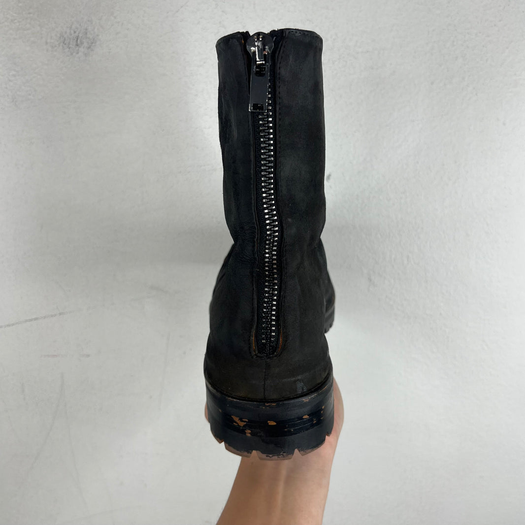 424 Black Laced Marathon Boots