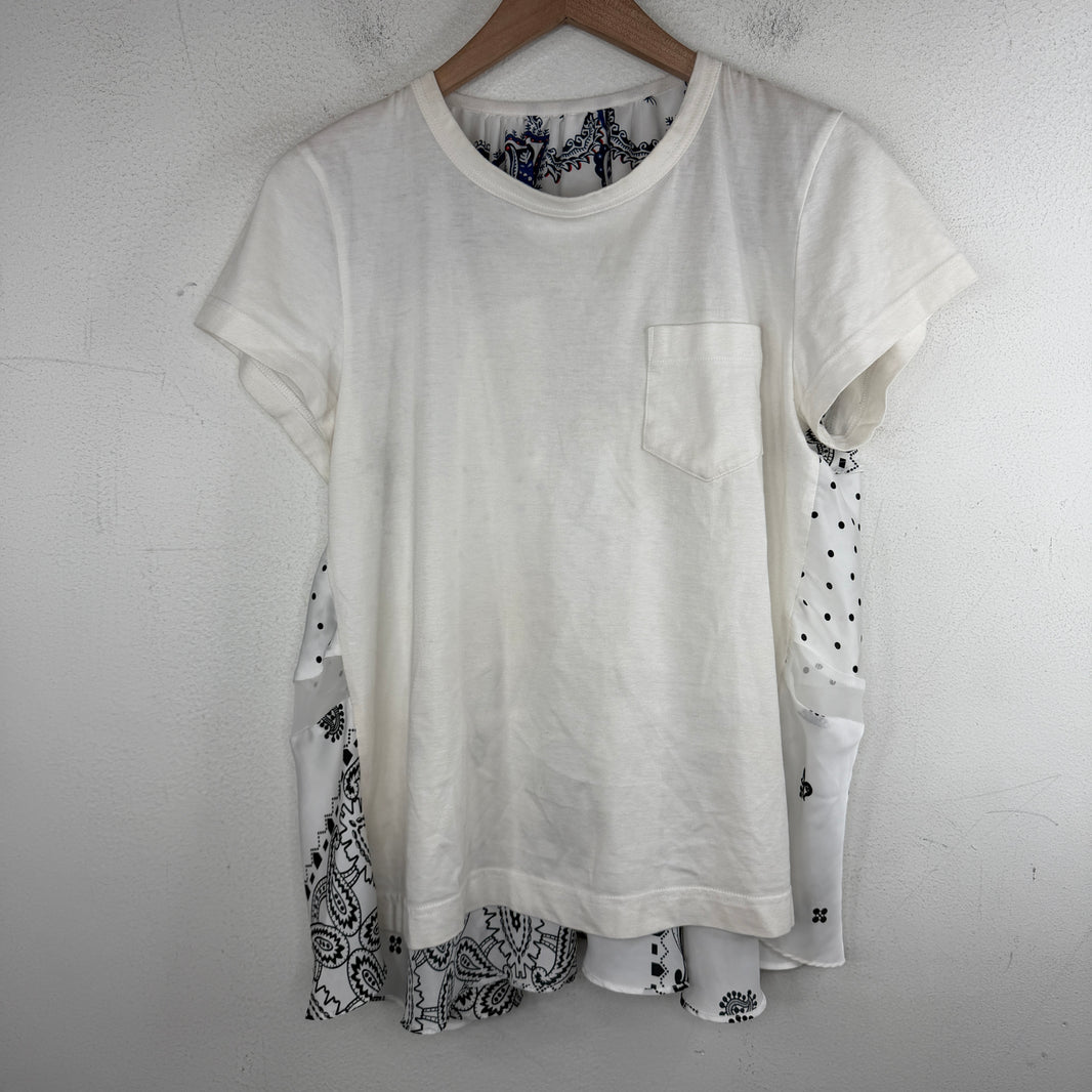 Sacai Paisley Hybrid Patchwork T-Shirt