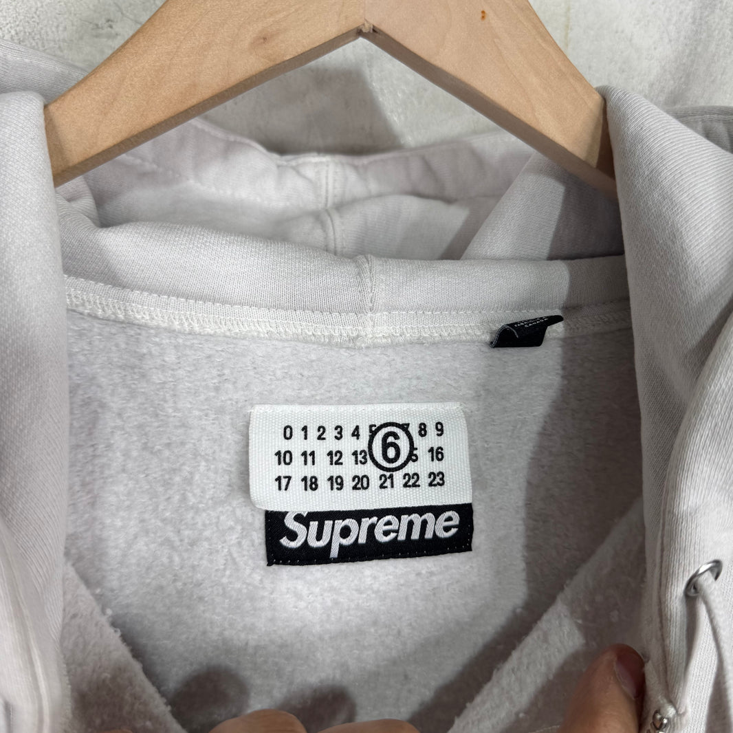 Supreme x MM6 White Zip Hoodie