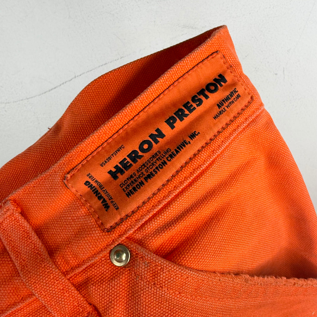 Heron Preston Carhartt Orange Double Knee Dungarees