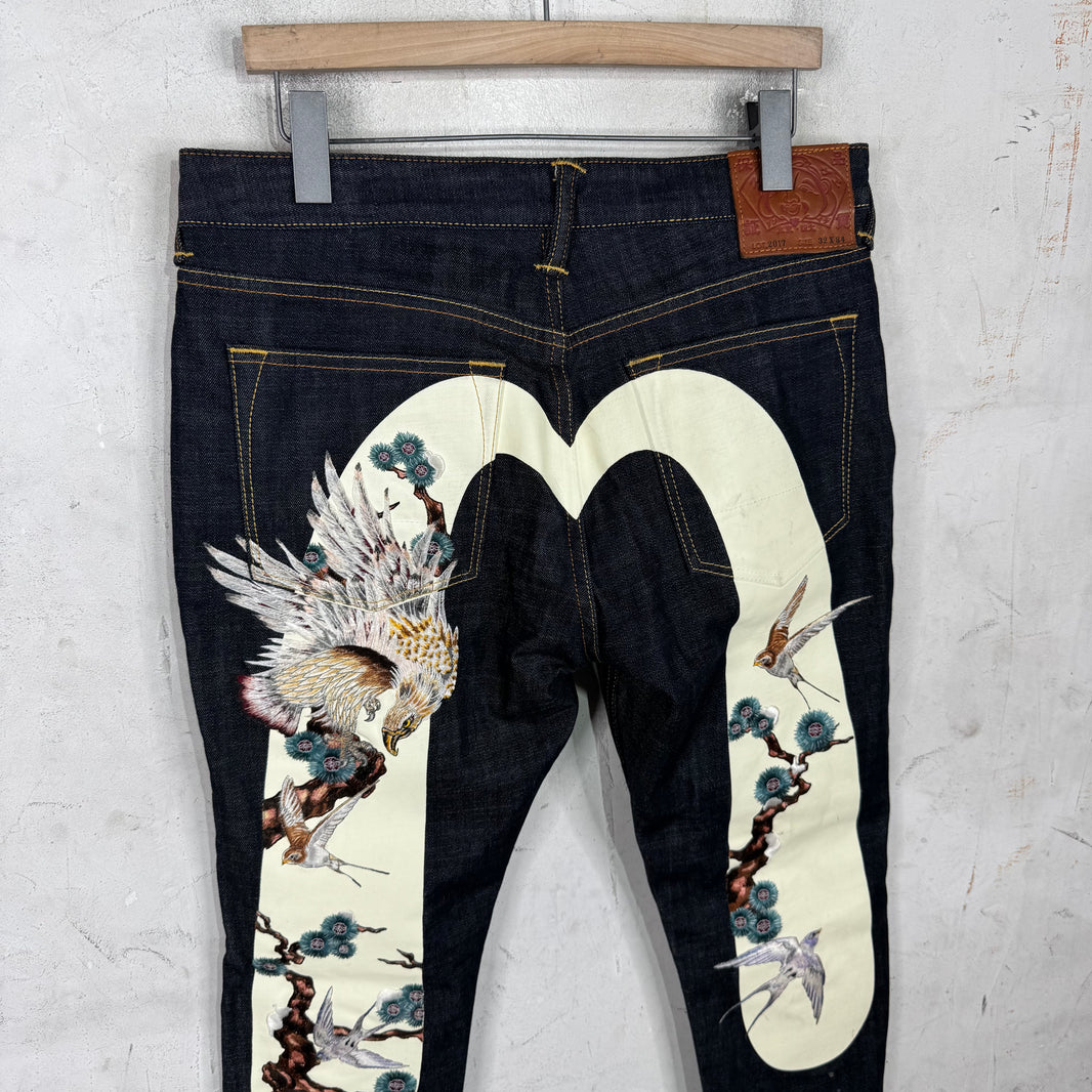 Evisu Bird Embroidered Jeans
