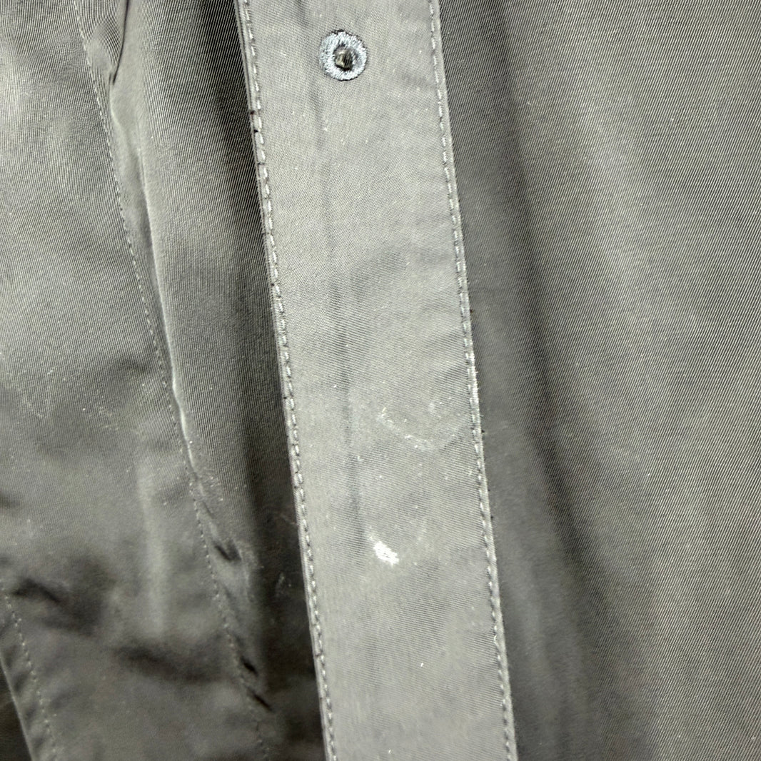 Raf Simons Black Nylon Collar Strap Trench Coat