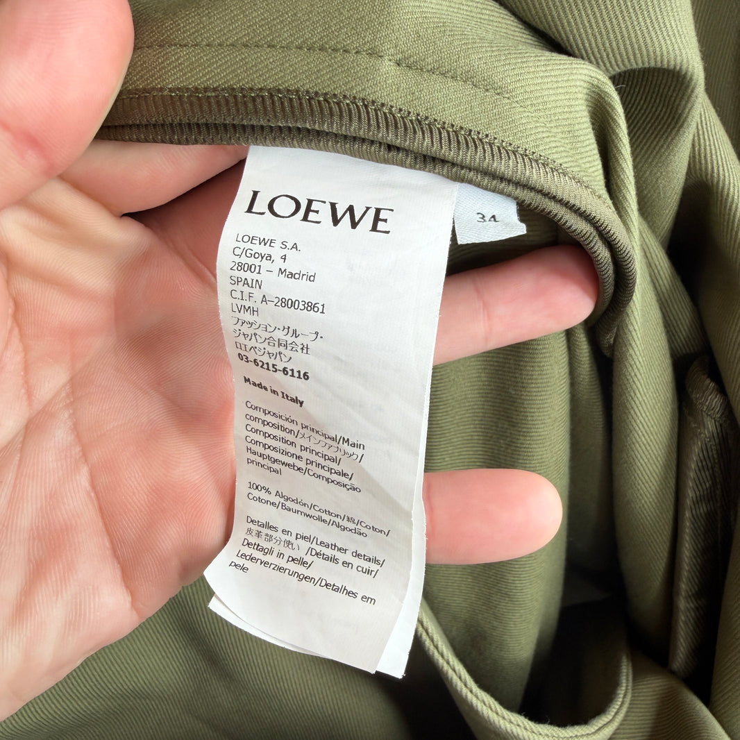 Loewe Green Fishtail Trench Jacket