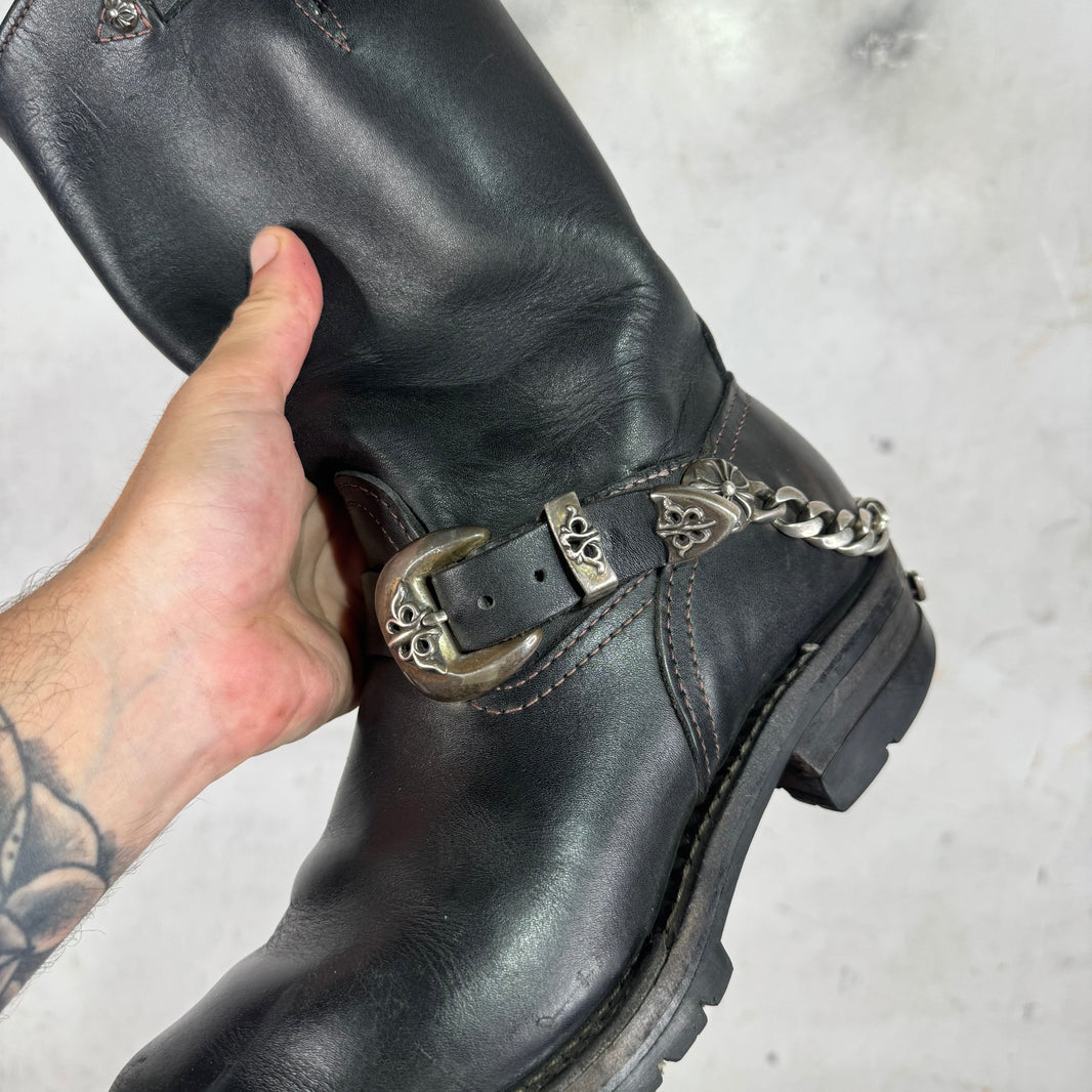 Chrome Hearts Wesco Harness Chained Engineer Boots