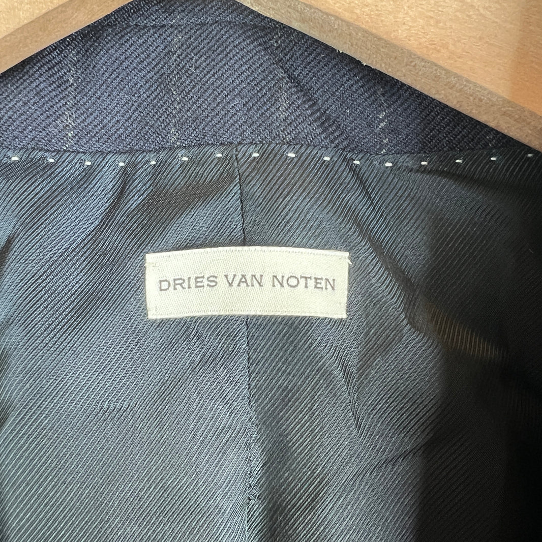 Dries Van Noten Striped Navy Suit Set