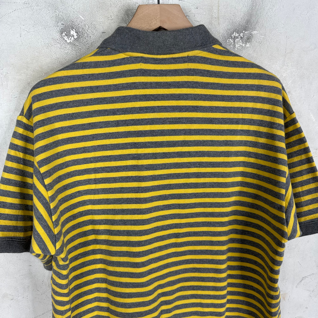 Junya Watanabe Yellow Striped Heavy Polo