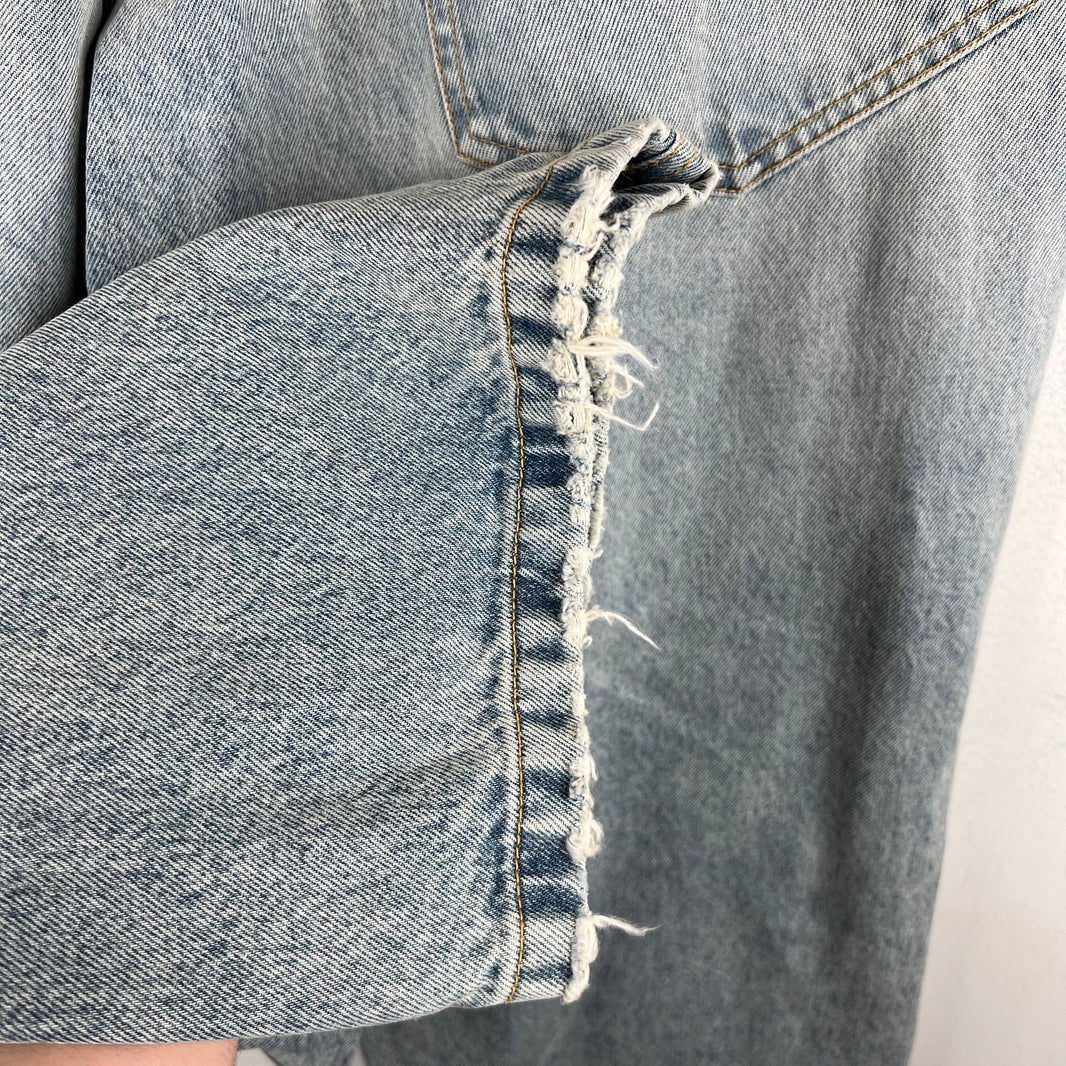 Balenciaga Sample Belted Baggy Distressed Jeans
