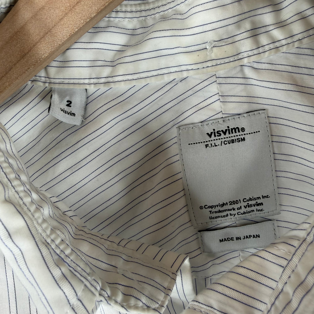 Visvim Elbow Patch Striped Button Up L/S Shirt