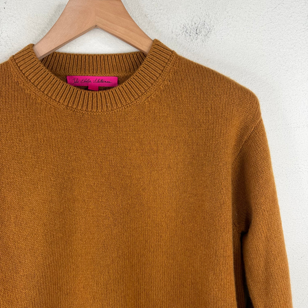 Elder Statesman Cropped Mustard Cashmere Sweater