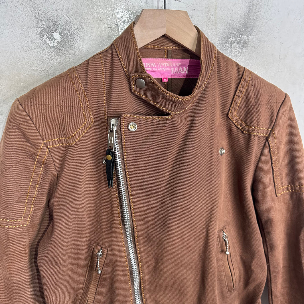 Junya Watanabe Brown Canvas Perfecto Jacket