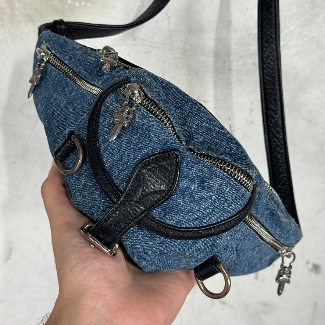 Chrome Hearts Mini Denim Snat Pouch
