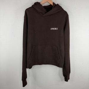 Amiri Distressed Puff Print Logo Hoodie