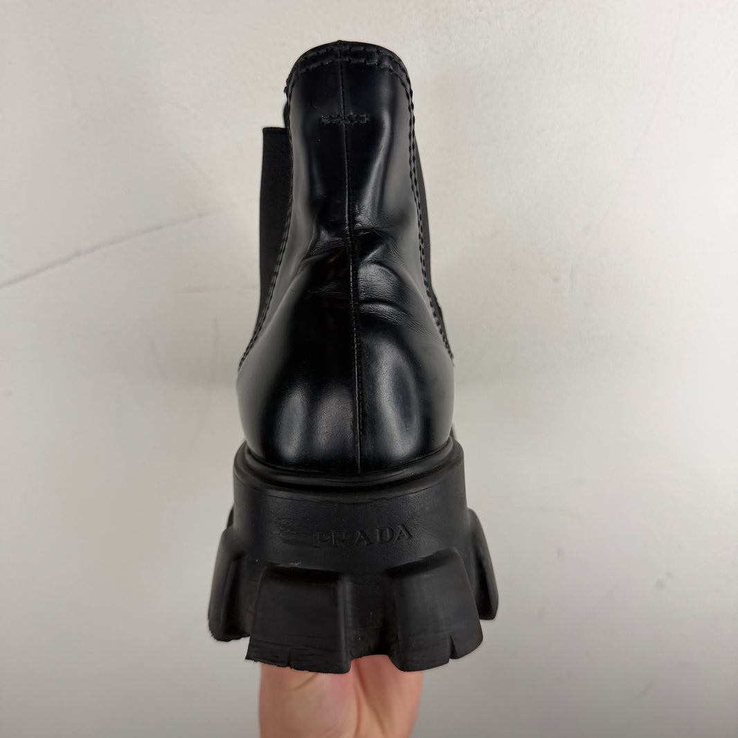 Prada Monolith Chelsea Boots