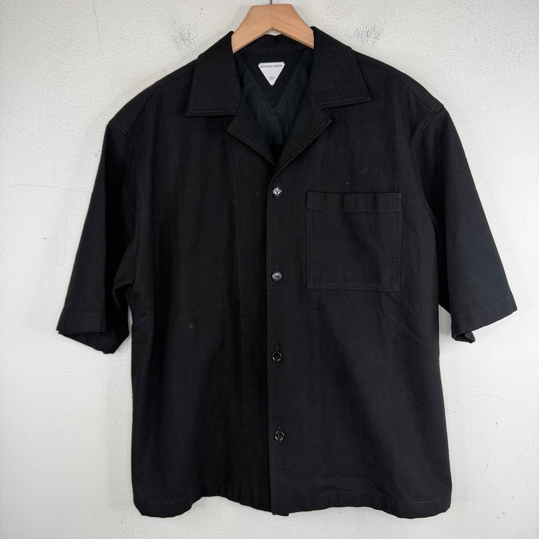 Bottega Veneta Black Twill S/S Shirt