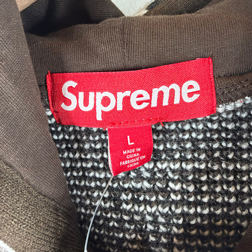 Supreme Patchwork Hooded Knit Sweater