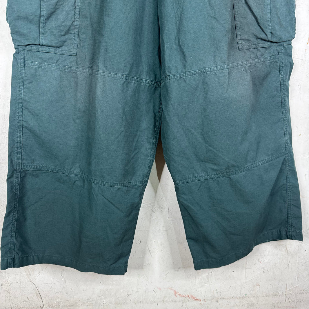 Balenciaga Green Drawstring Ripstop Cargos