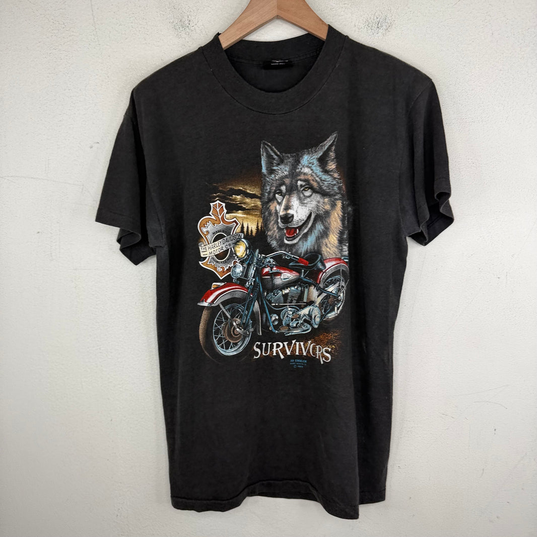 Vintage Harley Marion County 3D Emblem Survivor T-Shirt