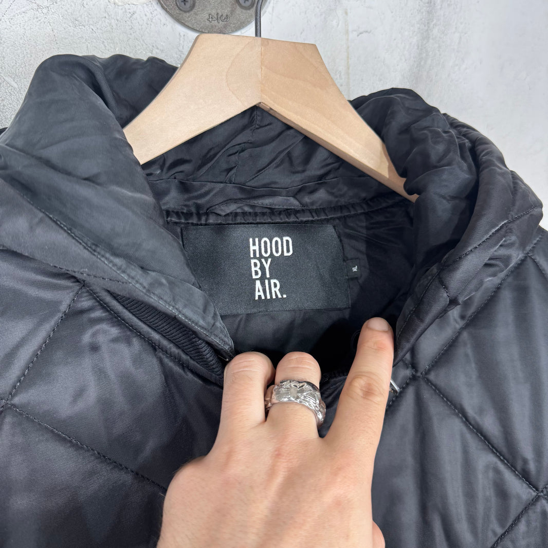 Hood By Air Against Quilted Hooded Bomber Jacket