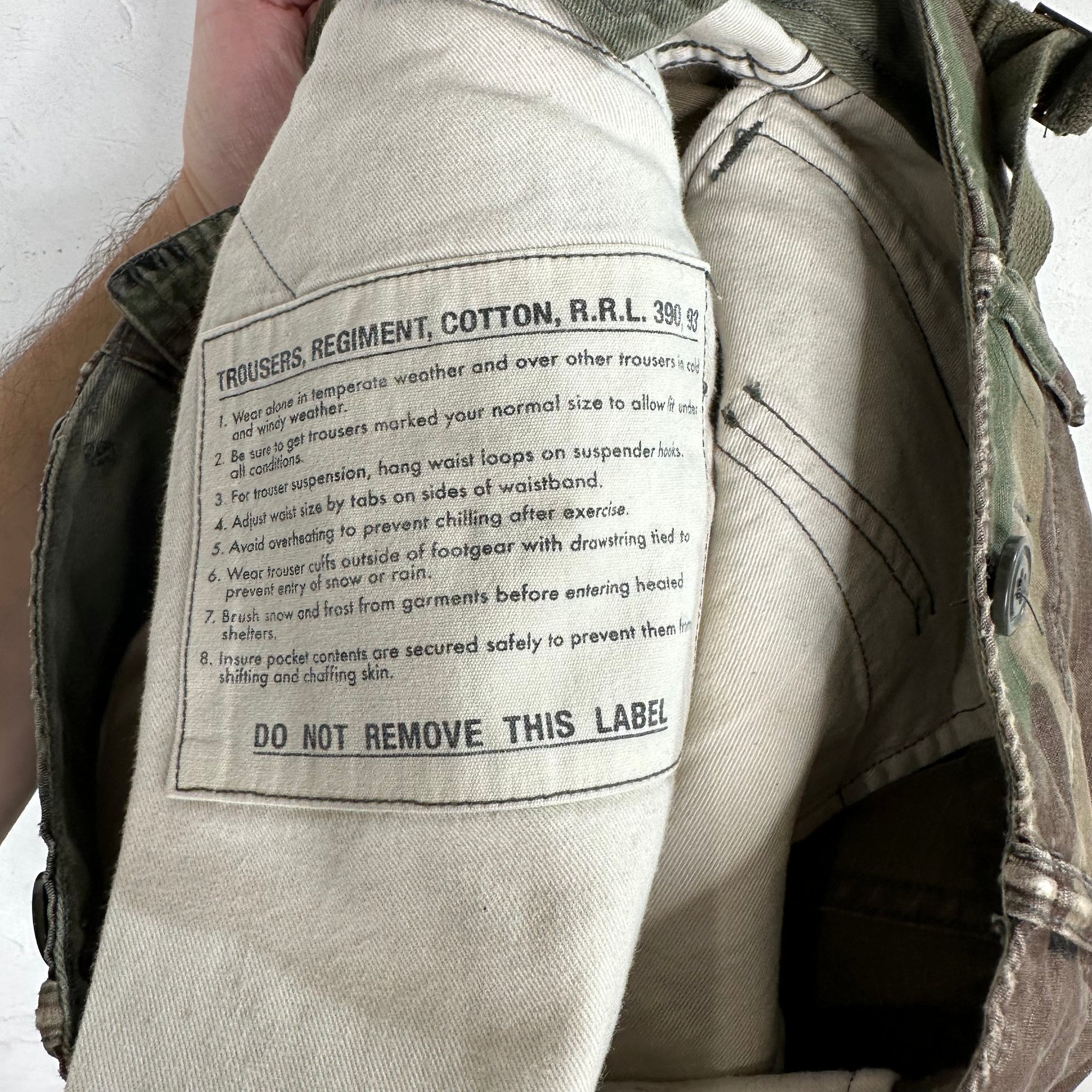 RRL Army Fatigue Cargo Pants