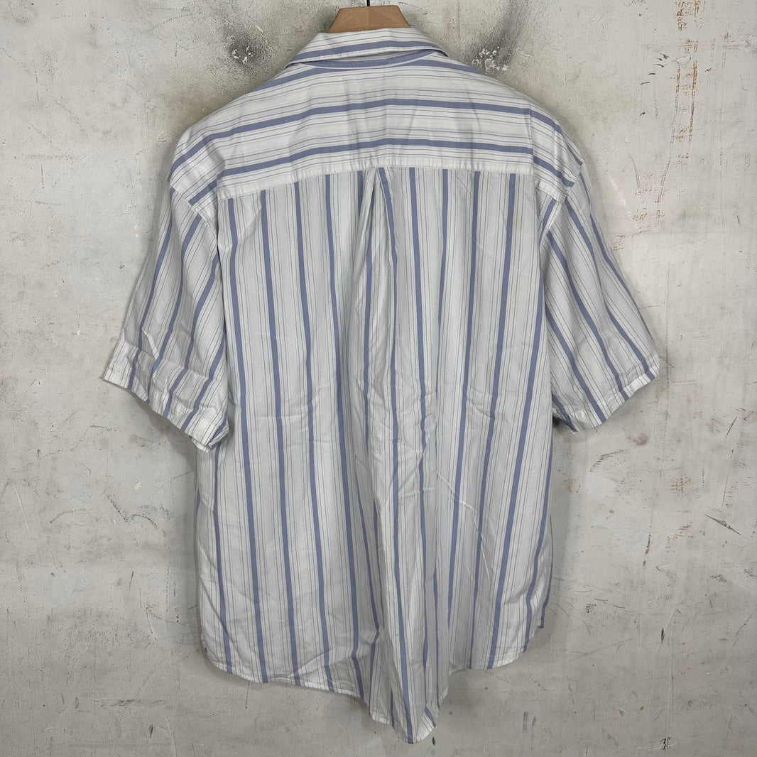 Stussy Dragon Logo Striped SS Shirt