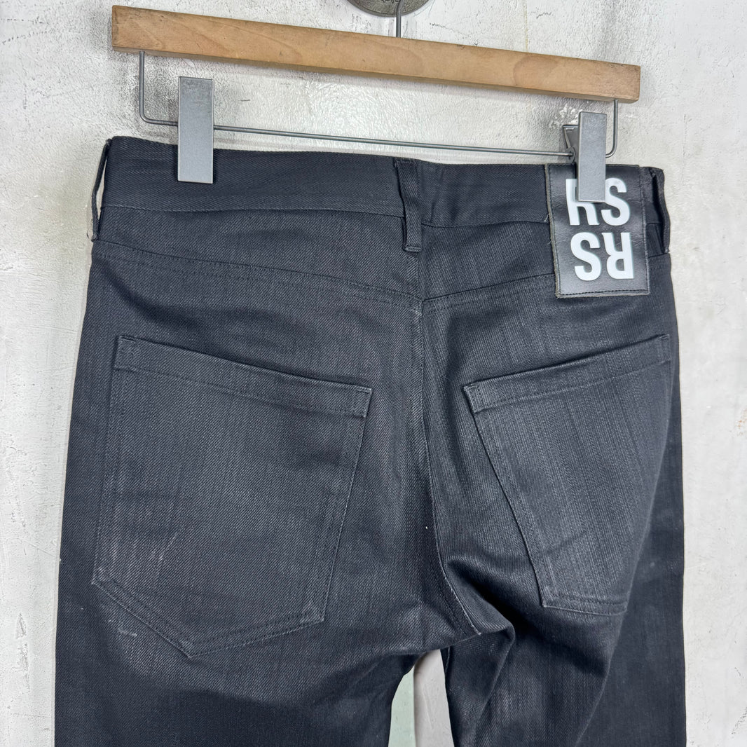 Raf Simons Christiane F Waxed Jeans