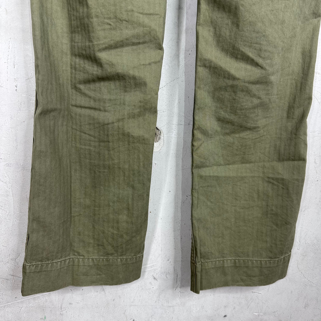 RRL Olive Herringbone Pants