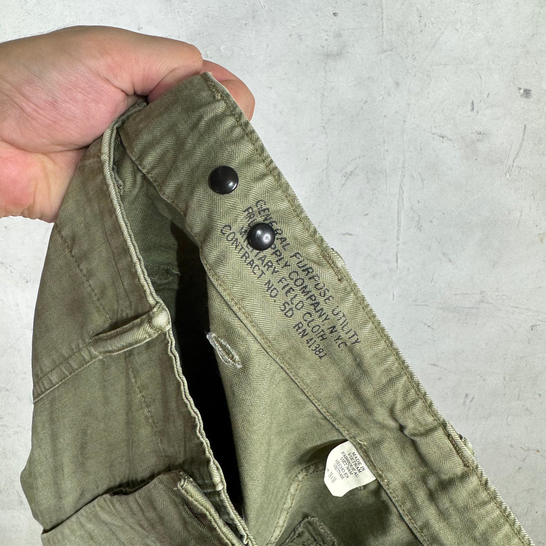 RRL Olive Herringbone Pants