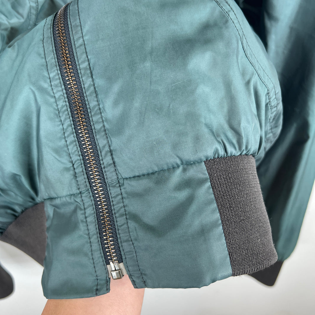 Margiela Nylon Leather Bomber Jacket