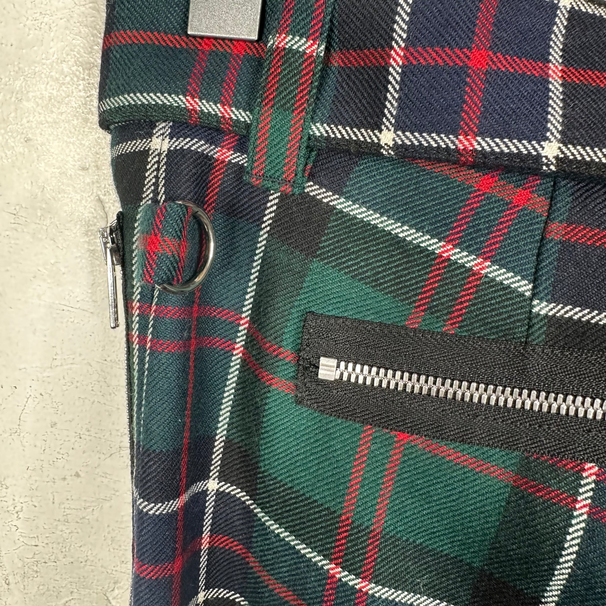 Gucci Plaid Bondage Pants