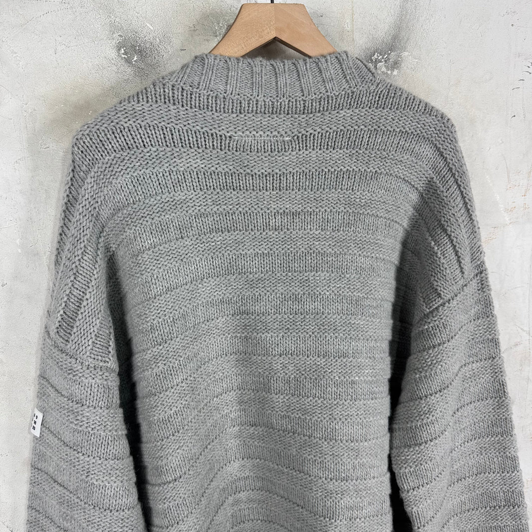 Margiela MM6 Grey Frayed Cardigan