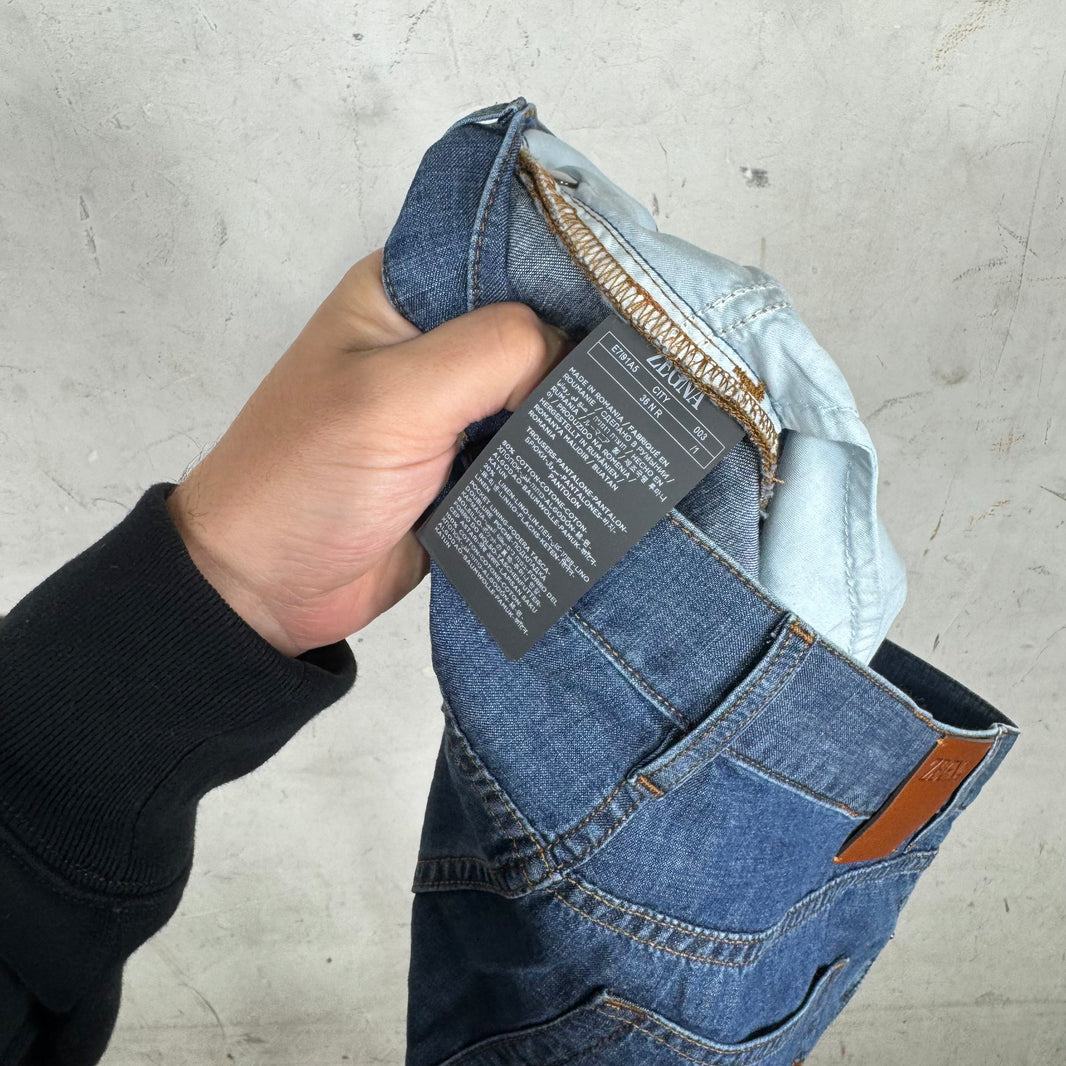 Zegna Medium Wash Lightweight Jeans