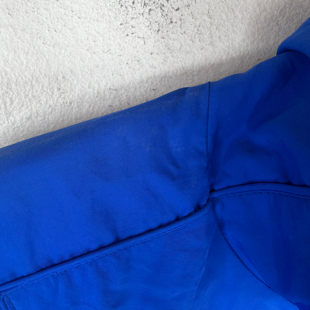 Willy Chavarria Gold Cross Blue Nylon Track Jacket