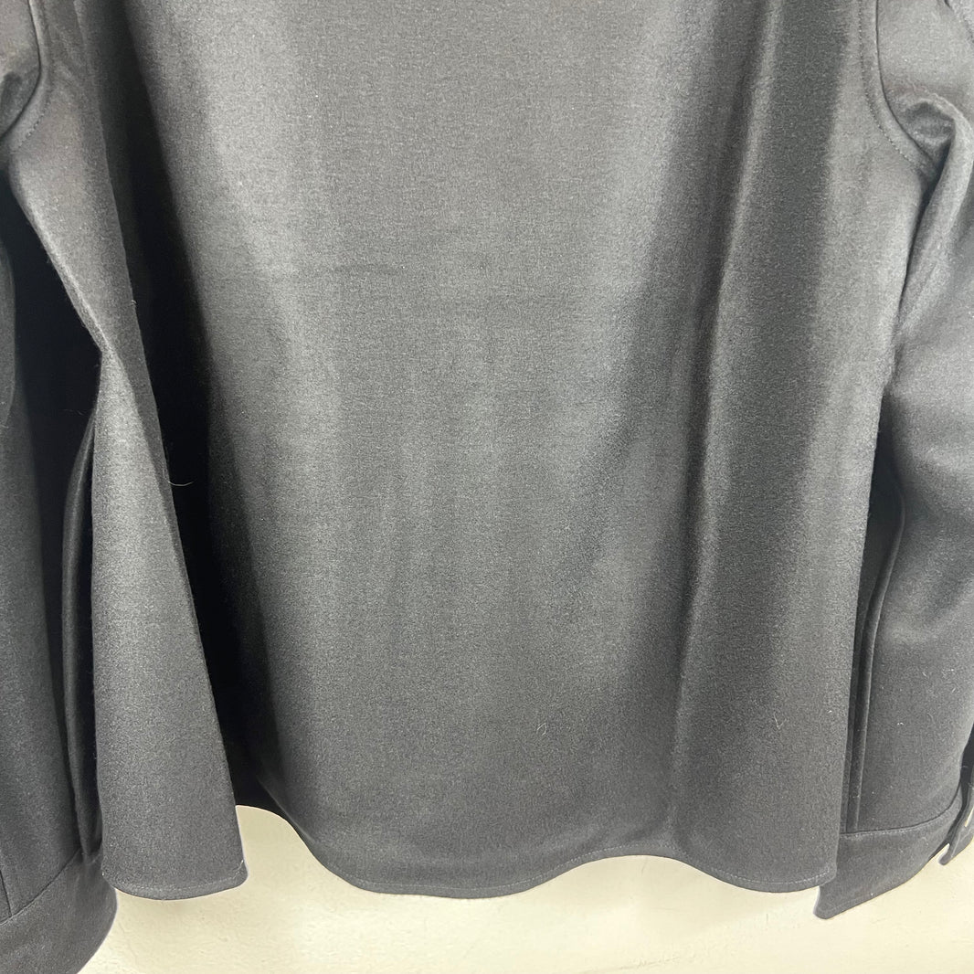 Jil Sander Black Wool Zip Up Overshirt