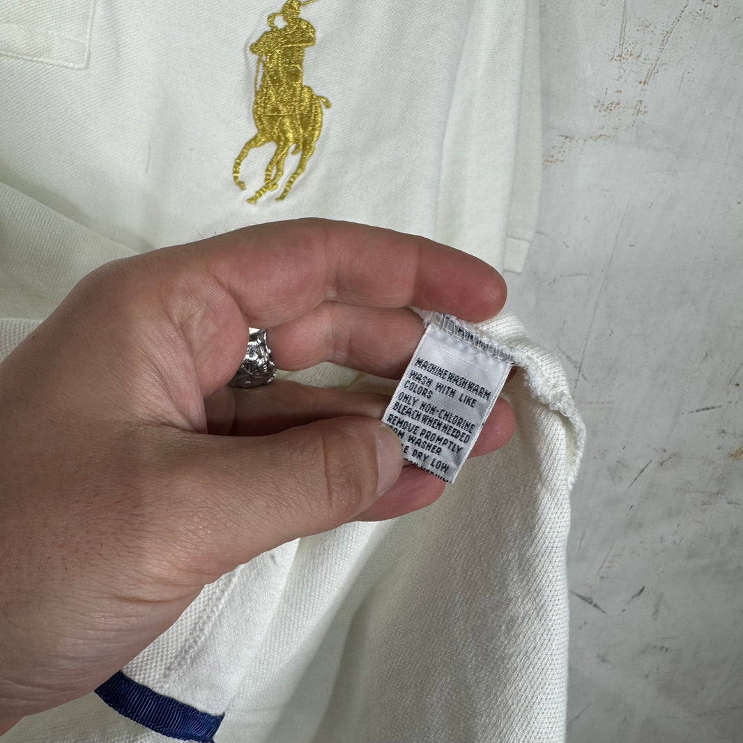 Ralph Lauren White Gold Big Pony Polo