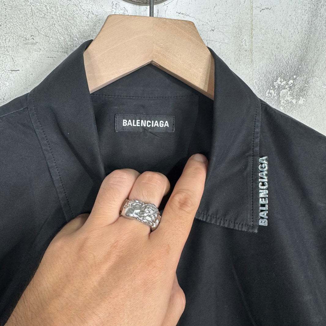 Balenciaga Rubber Collar Logo Shirt