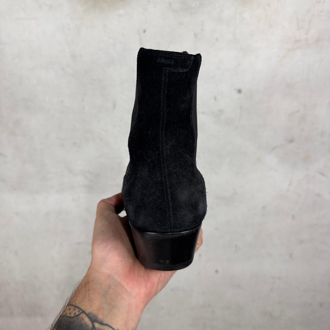Celine Black Suede Chelsea Boots
