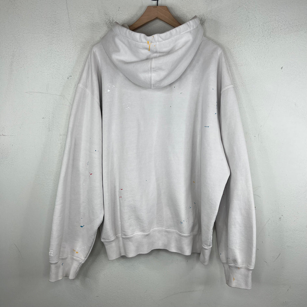 Supreme White MM6 Box Logo Zip-Up Hoodie