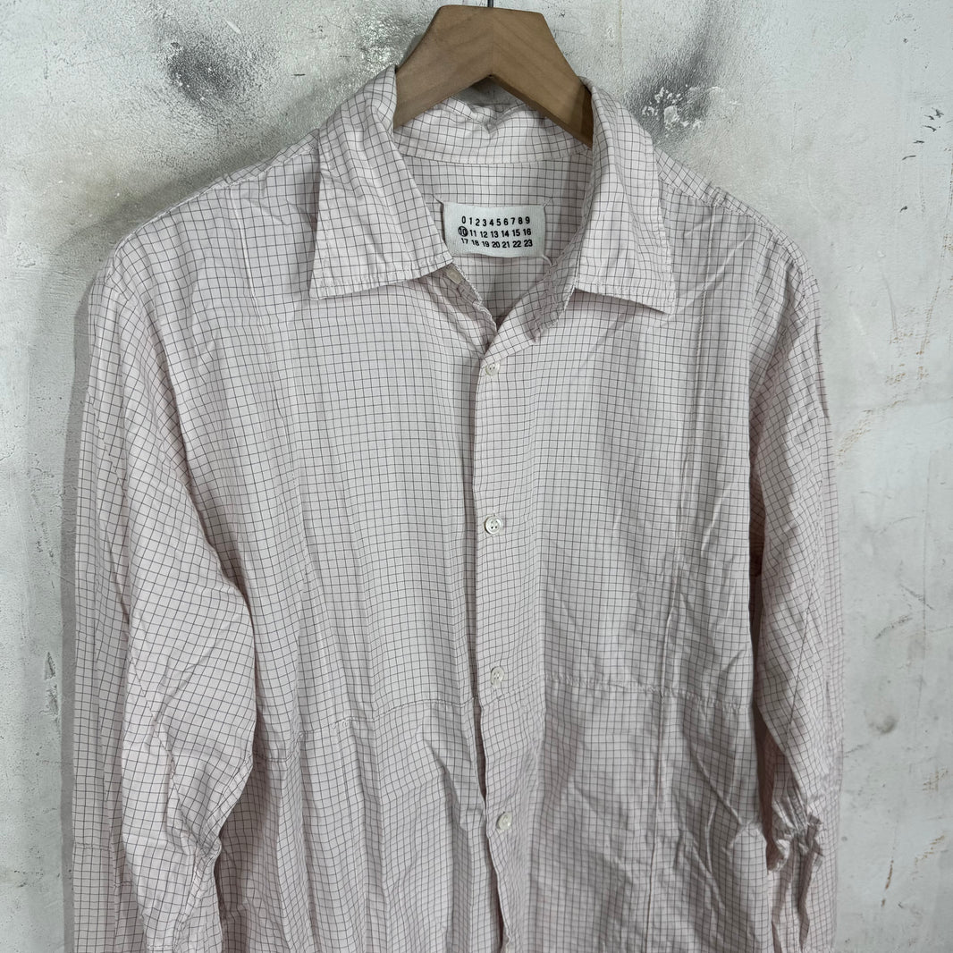Margiela 09 Pink Grid Button Up