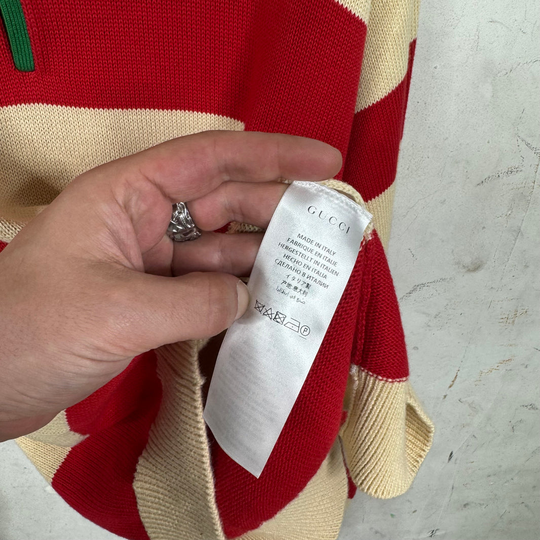 Gucci Logo Embroidered Stripe Sweater