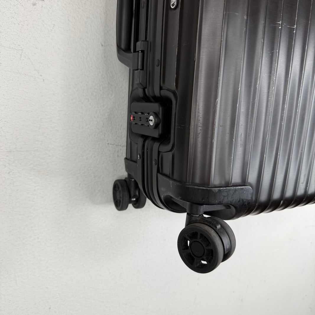Rimowa 2014 Cabin S Carry On Black Aluminum Suitcase