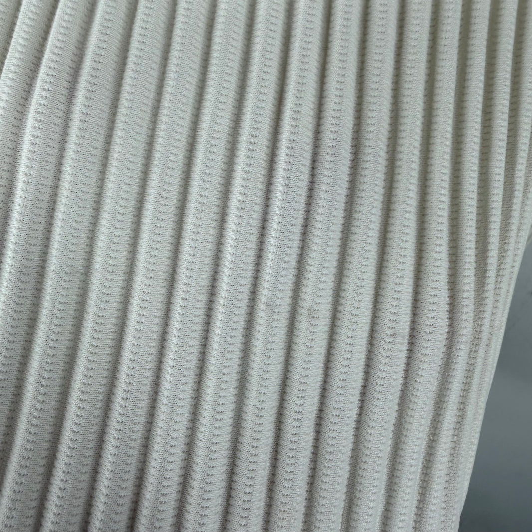 Issey Miyake Plisse Eggshell Polo