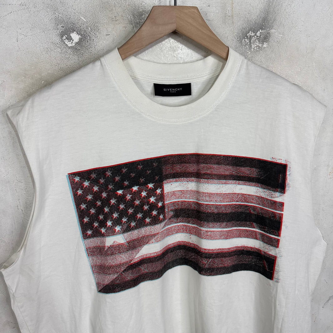 Givenchy Sleeveless Flag T-Shirt