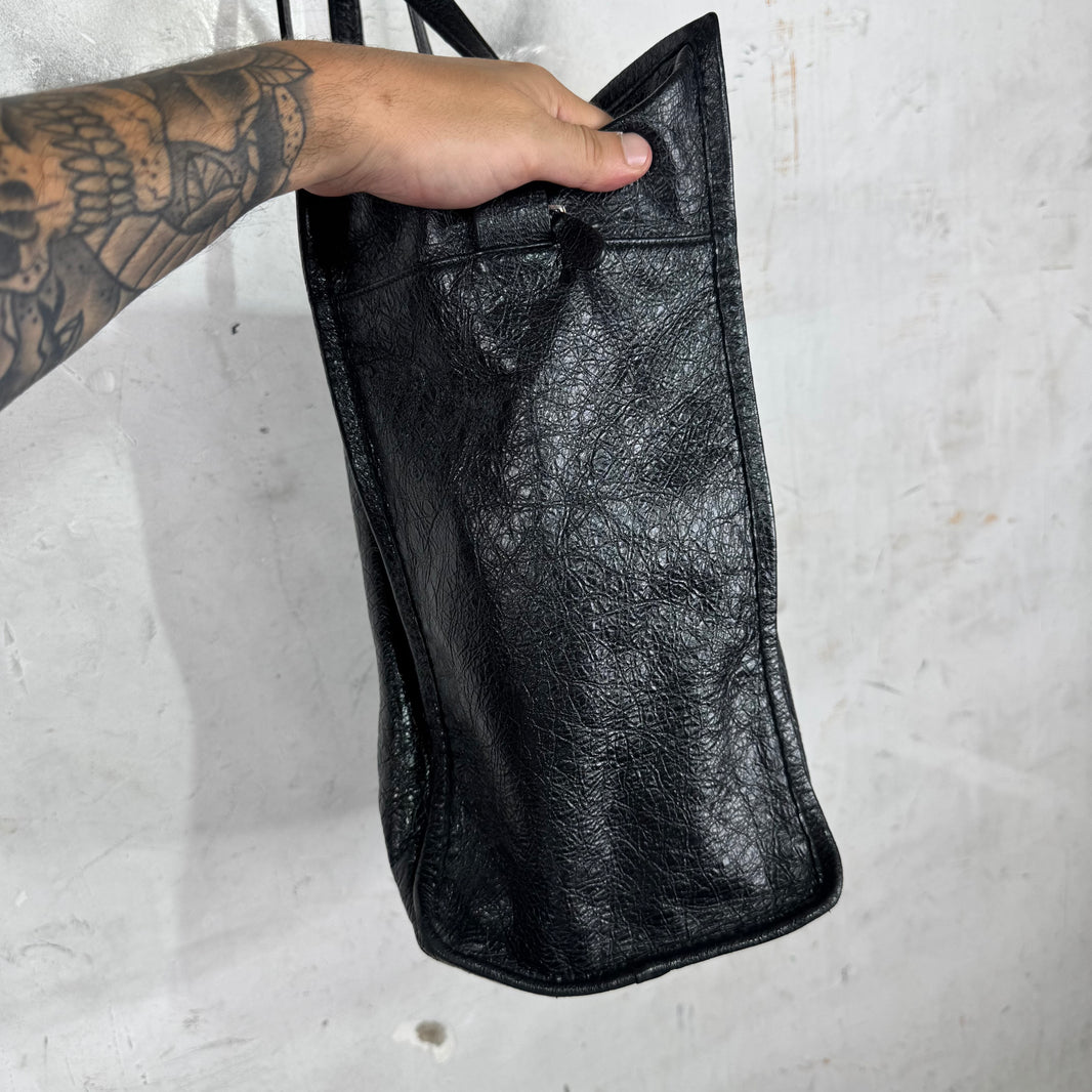 Balenciaga Black Lambskin Medium Bazar Bag
