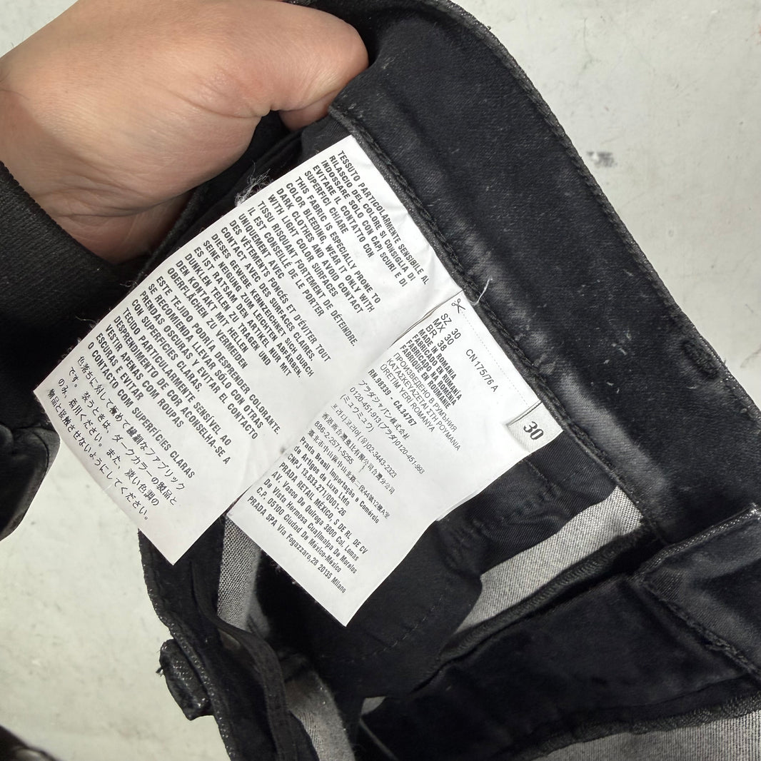Prada Velvet Plaqued Jeans