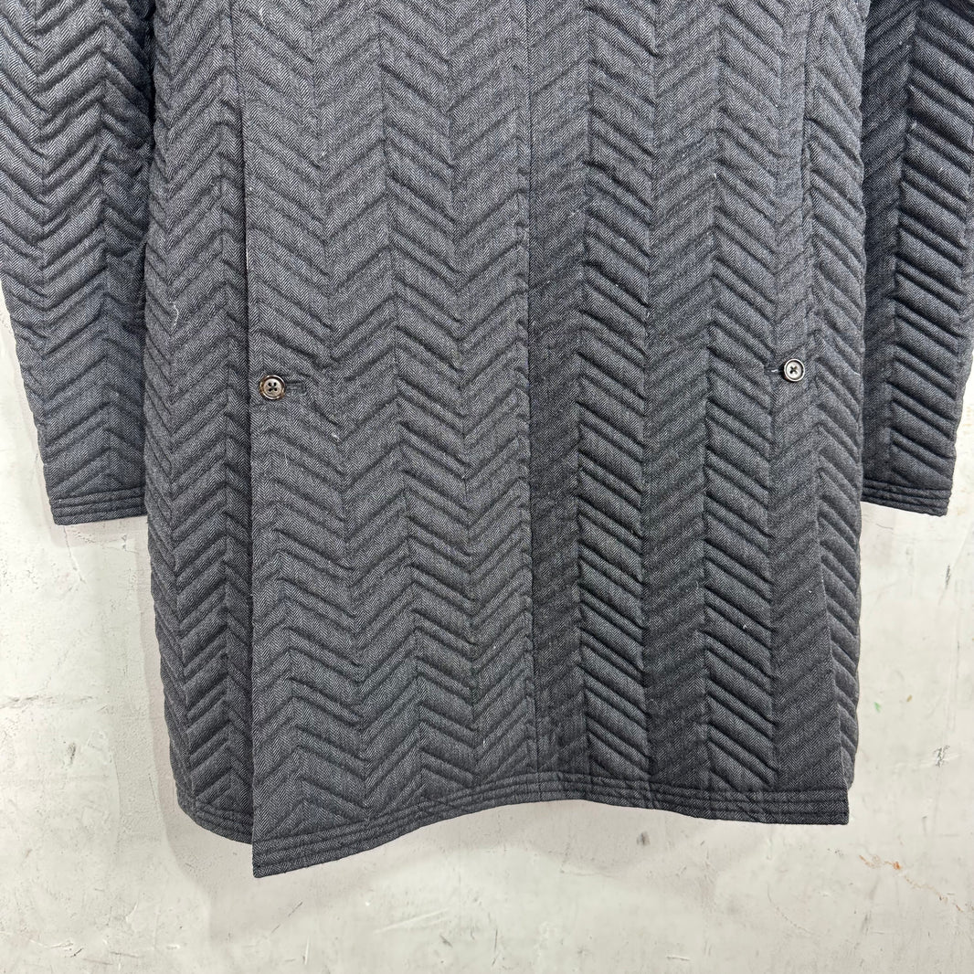 Thom Browne Chevron Quilted Mid Length Coat