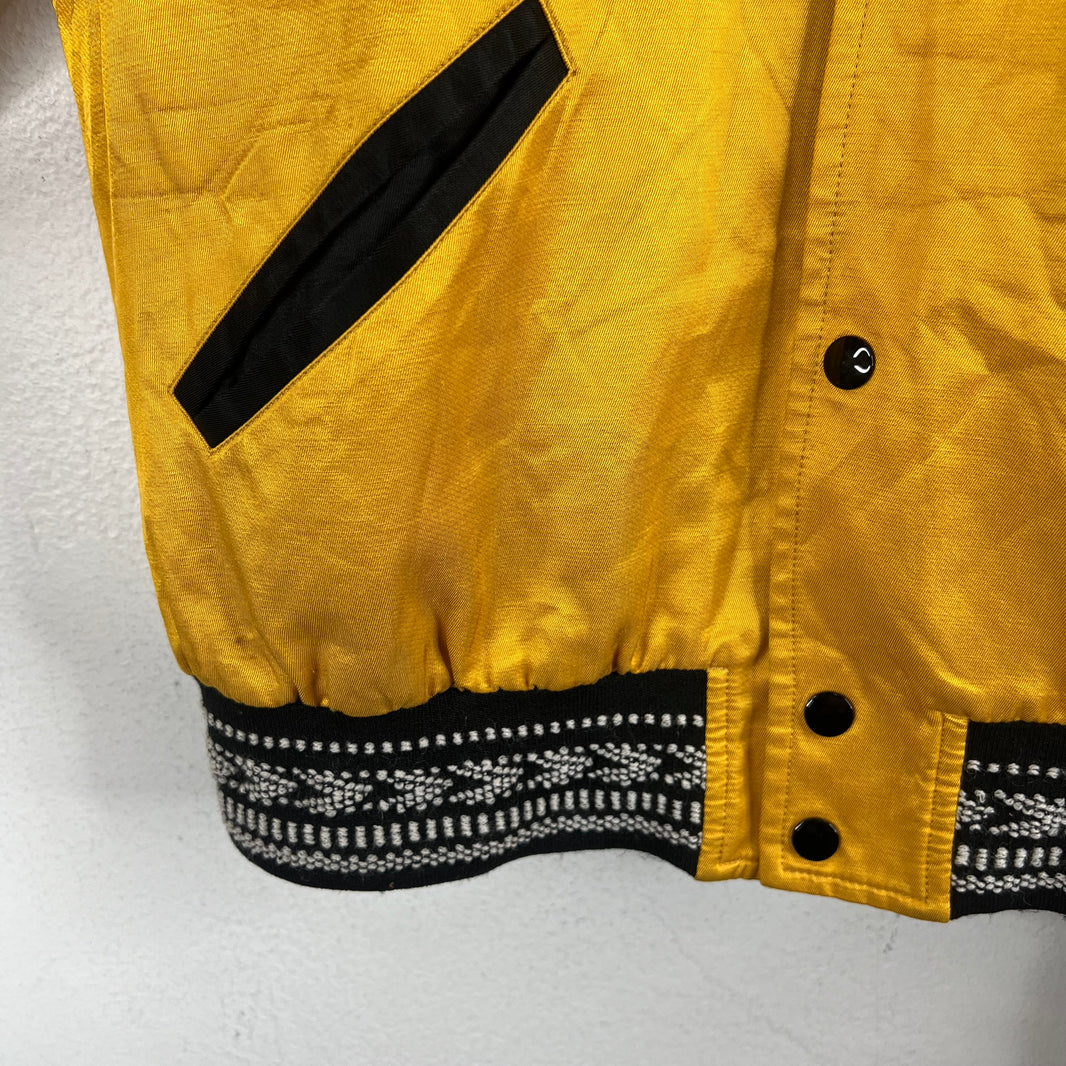 Saint Laurent Yellow Embroidered Teddy Jacket
