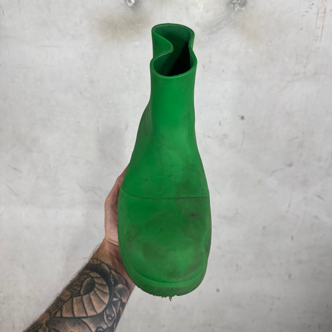 Bottega Veneta Green Rubber Puddle Boots